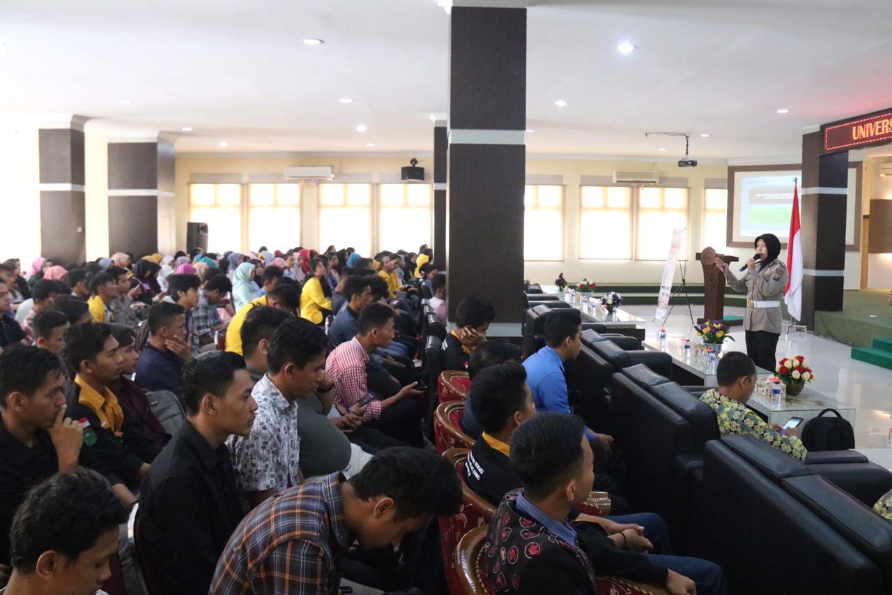 Subdit Dikyasa Ditlantas Polda Riau Gelar Sosialisasi Berlalu Lintas Di Kampus Unilak